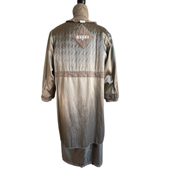 Vintage Brem Rainwear Taupe Tan Trench Raincoat w/ Button Liner - Picture 11 of 16